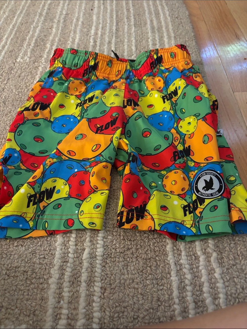 Flow Kids' Multicolor Pickleball Print Shorts